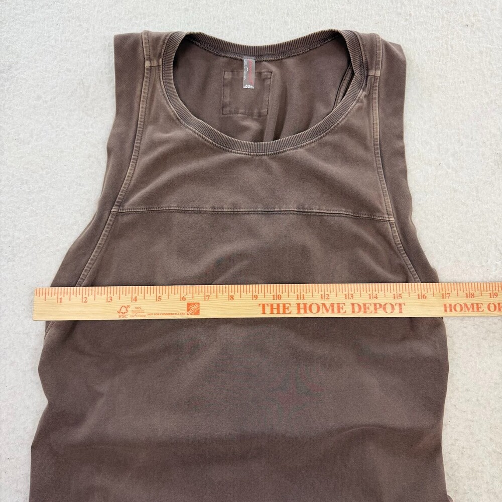 Free People Movement Washed Brown Sleeveless Hot Shot Twisted Jumpsuit Sz S - Picture 5 of 8